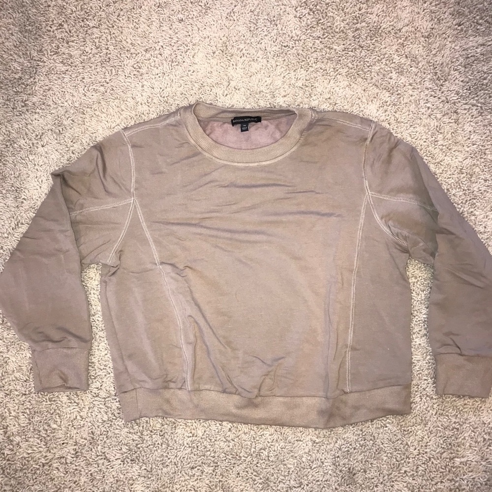Banana Republic Baby Terry Crew Chase Brown Tan Size Medium